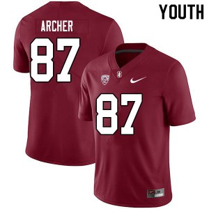 Youth Bradley Archer Cardinal Stanford Cardinal College Football #87 Jersey 851972-688