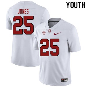 Youth Brock Jones White Stanford College Football #25 Jersey 394673-834