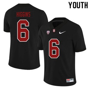 Youth Elijah Higgins Black Stanford University College Football #6 Jersey 671583-294