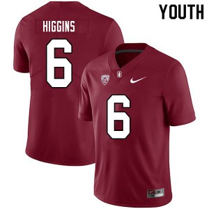 Youth Elijah Higgins Cardinal Stanford Cardinal College Football #6 Jersey 407221-967