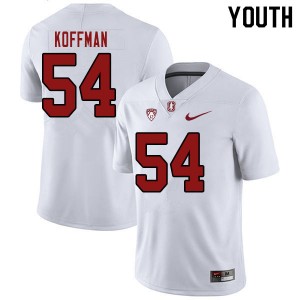 Youth Jake Koffman White Stanford College Football #54 Jersey 660202-914