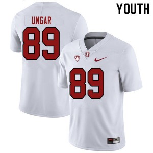Youth Lukas Ungar White Cardinal College Football #89 Jersey 800238-441
