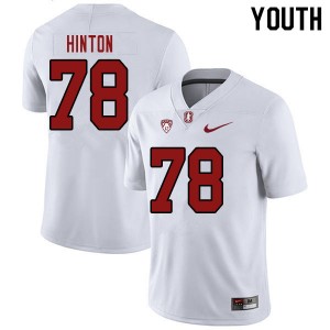Youth Myles Hinton White Stanford University College Football #78 Jersey 367902-927