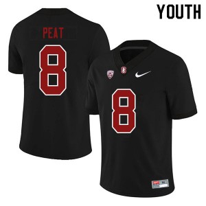 Youth Nathaniel Peat Black Cardinal College Football #8 Jersey 704525-338