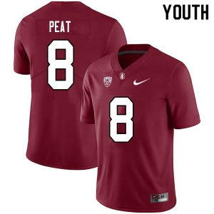 Youth Nathaniel Peat Cardinal Stanford College Football #8 Jersey 504484-445