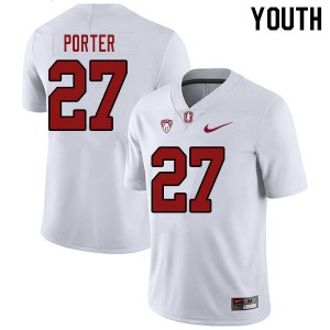 Youth Omari Porter White Cardinal College Football #27 Jersey 916395-695