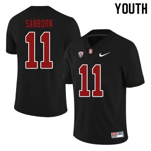 Youth Ryan Sanborn Black Stanford Cardinal College Football #11 Jersey 727022-446