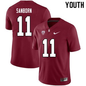 Youth Ryan Sanborn Cardinal Stanford Cardinal College Football #11 Jersey 612548-615