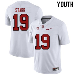 Youth Silas Starr White Stanford Cardinal College Football #19 Jersey 733298-741