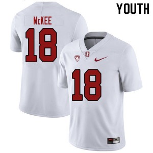 Youth Tanner McKee White Stanford Cardinal College Football #18 Jersey 864985-310
