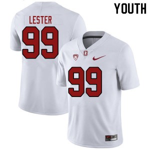 Youth Zephron Lester White Stanford Cardinal College Football #99 Jersey 949393-104