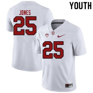 Youth Brandon Jones White Cardinal College Football #25 Jersey 132908-823