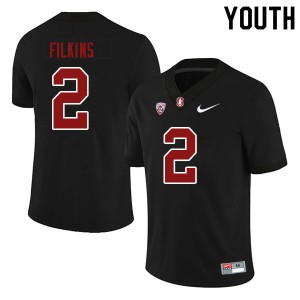 Youth Casey Filkins Black Stanford Cardinal College Football #2 Jersey 659076-995