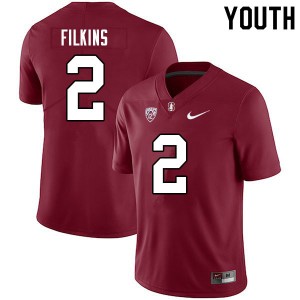 Youth Casey Filkins Cardinal Stanford Cardinal College Football #2 Jersey 810445-281
