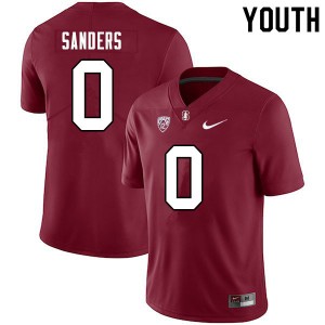 Youth Isaiah Sanders Cardinal Cardinal College Football #0 Jersey 208098-775