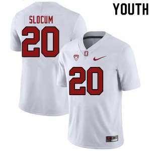 Youth Jaden Slocum White Cardinal College Football #20 Jersey 287712-148