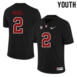 Youth Jonathan McGill Black Stanford Cardinal College Football #2 Jersey 793731-256