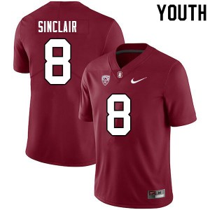 Youth Tristan Sinclair Cardinal Stanford Cardinal College Football #8 Jersey 224191-316
