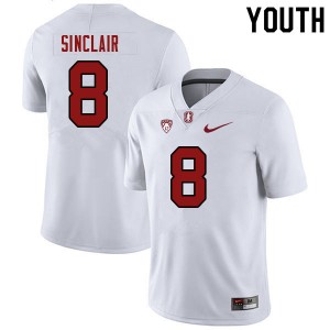 Youth Tristan Sinclair White Stanford College Football #8 Jersey 747024-426