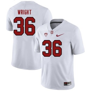 Youth Collin Wright White Stanford University College 2023 Football #36 Jersey 199665-801