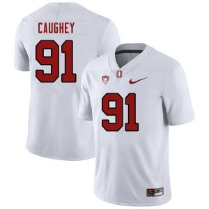 Youth Pat Caughey White Cardinal College 2023 Football #91 Jersey 663789-645