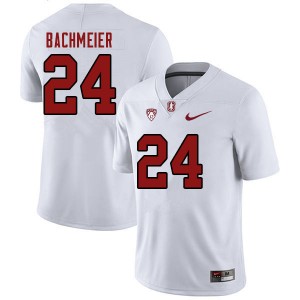 Youth Tiger Bachmeier White Cardinal College 2023 Football #24 Jersey 220326-994