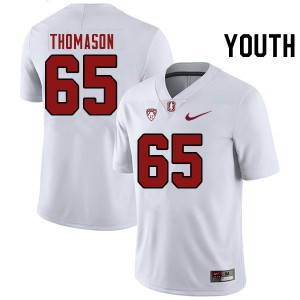 Youth Allen Thomason White Stanford University College Football #65 Jersey 865297-360