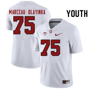 Youth Braden Marceau-Olayinka White Stanford Cardinal College Football #75 Jersey 955598-238