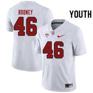 Youth Caymus Rooney White Cardinal College Football #46 Jersey 806318-960
