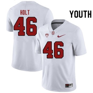 Youth Chico Holt White Stanford University College Football #46 Jersey 141976-179