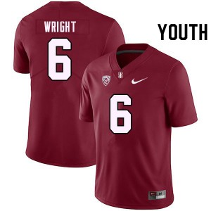 Youth Collin Wright Cardinal Stanford College Football #6 Jersey 872092-829