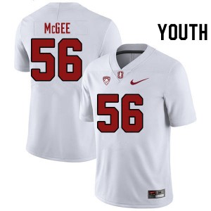 Youth Miles McGee White Cardinal College Football #56 Jersey 104667-618