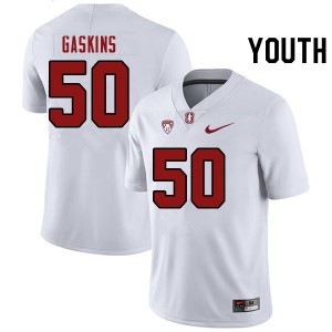 Youth R.J. Gaskins White Cardinal College Football #50 Jersey 944410-268