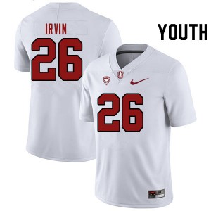 Youth Sedrick Irvin White Cardinal College Football #26 Jersey 330350-113