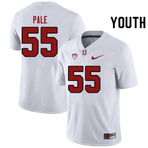 Youth Simione Pale White Stanford Cardinal College Football #55 Jersey 525887-468