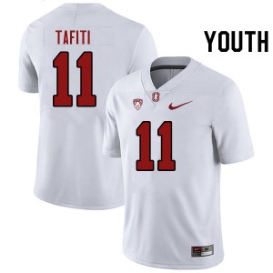 Youth Tevarua Tafiti White Cardinal College Football #11 Jersey 721871-413