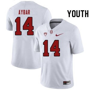 Youth Wilfredo Aybar White Stanford Cardinal College Football #14 Jersey 462604-102
