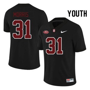 Youth Aaron Morris Black Stanford University 2024 ACC Conference College Football #31 Jersey 132839-158