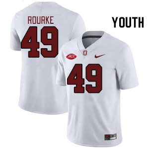 Youth Adam Rourke White Stanford Cardinal 2024 ACC Conference College Football #49 Jersey 151578-126