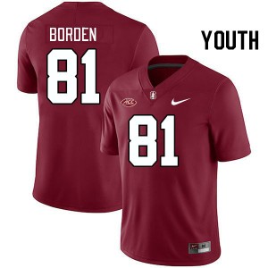 Youth Ahmari Borden Cardinal Stanford Cardinal 2024 ACC Conference College Football #81 Jersey 344821-319