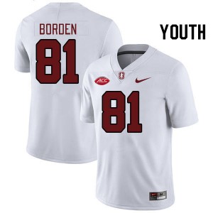 Youth Ahmari Borden White Stanford 2024 ACC Conference College Football #81 Jersey 570465-639