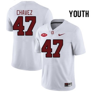 Youth Alejandro Chavez White Stanford Cardinal 2024 ACC Conference College Football #47 Jersey 878922-959