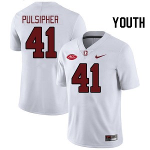 Youth Anson Pulsipher White Stanford 2024 ACC Conference College Football #41 Jersey 725340-820