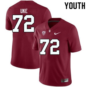 Youth Austin Uke Cardinal Stanford College Football #72 Jersey 612603-577
