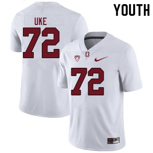 Youth Austin Uke White Cardinal College Football #72 Jersey 813036-454