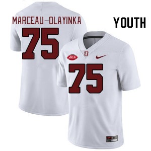 Youth Braden Marceau-Olayinka White Cardinal 2024 ACC Conference College Football #75 Jersey 993800-993