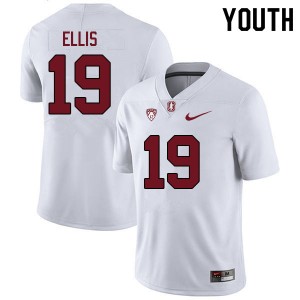 Youth Caleb Ellis White Stanford University College Football #19 Jersey 302220-343