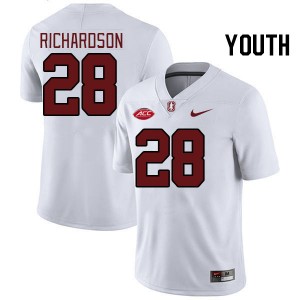 Youth Cam Richardson White Stanford 2024 ACC Conference College Football #28 Jersey 907145-387