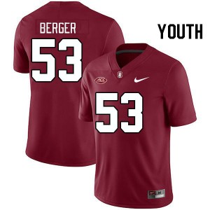 Youth Carson Berger Cardinal Stanford University 2024 ACC Conference College Football #53 Jersey 356418-784