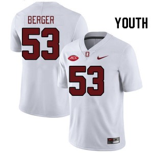 Youth Carson Berger White Cardinal 2024 ACC Conference College Football #53 Jersey 319462-459